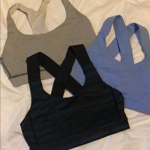 3 lululemons sportbras
